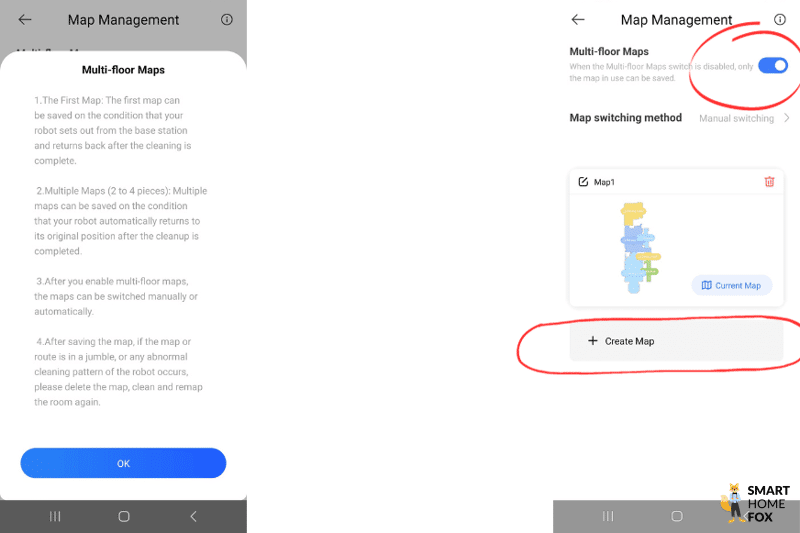 В Dreame L20 Ultra хранится несколько карт.